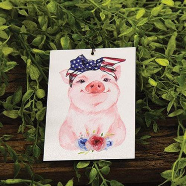 Americana Bandana Piggy Ornament - The Fox Decor